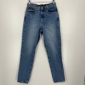 DKNY Jeans Womens Size 8 High Rise Straight Leg Blue Denim Vintage Sandblast 90s